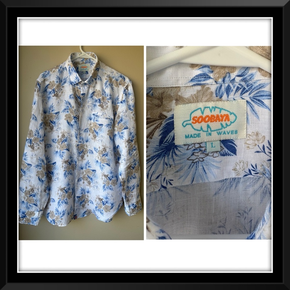 Soobaya Made in Waves Saint Tropez Floral Linen Shirt